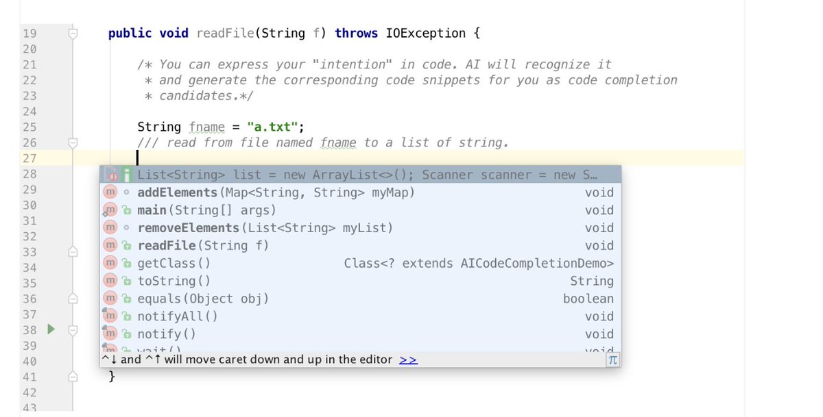 AI 自动补全示例